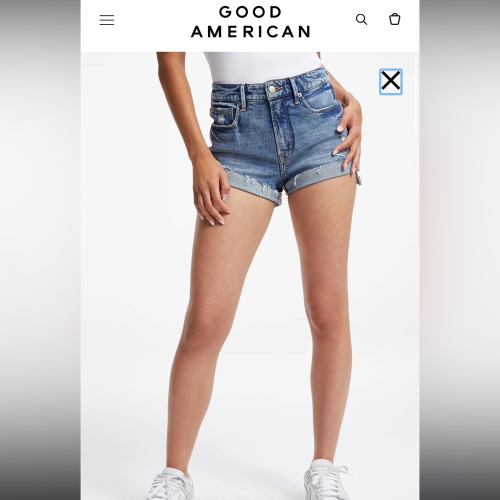 Good American Good Curve Jean Shorts